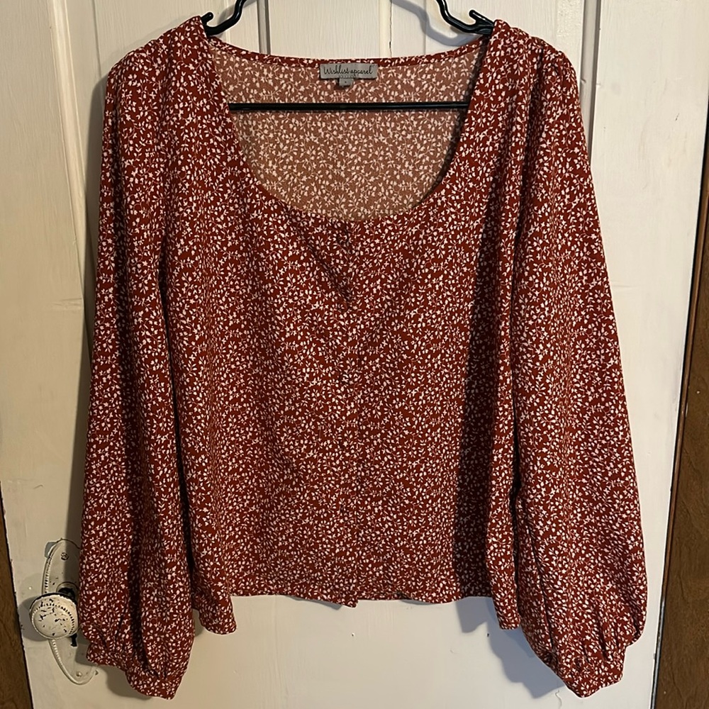 Boutique long sleeve top large
